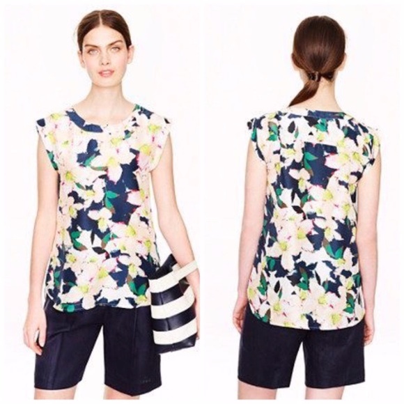 J.Crew Cove Floral Sleeveless Blouse - Picture 2 of 3